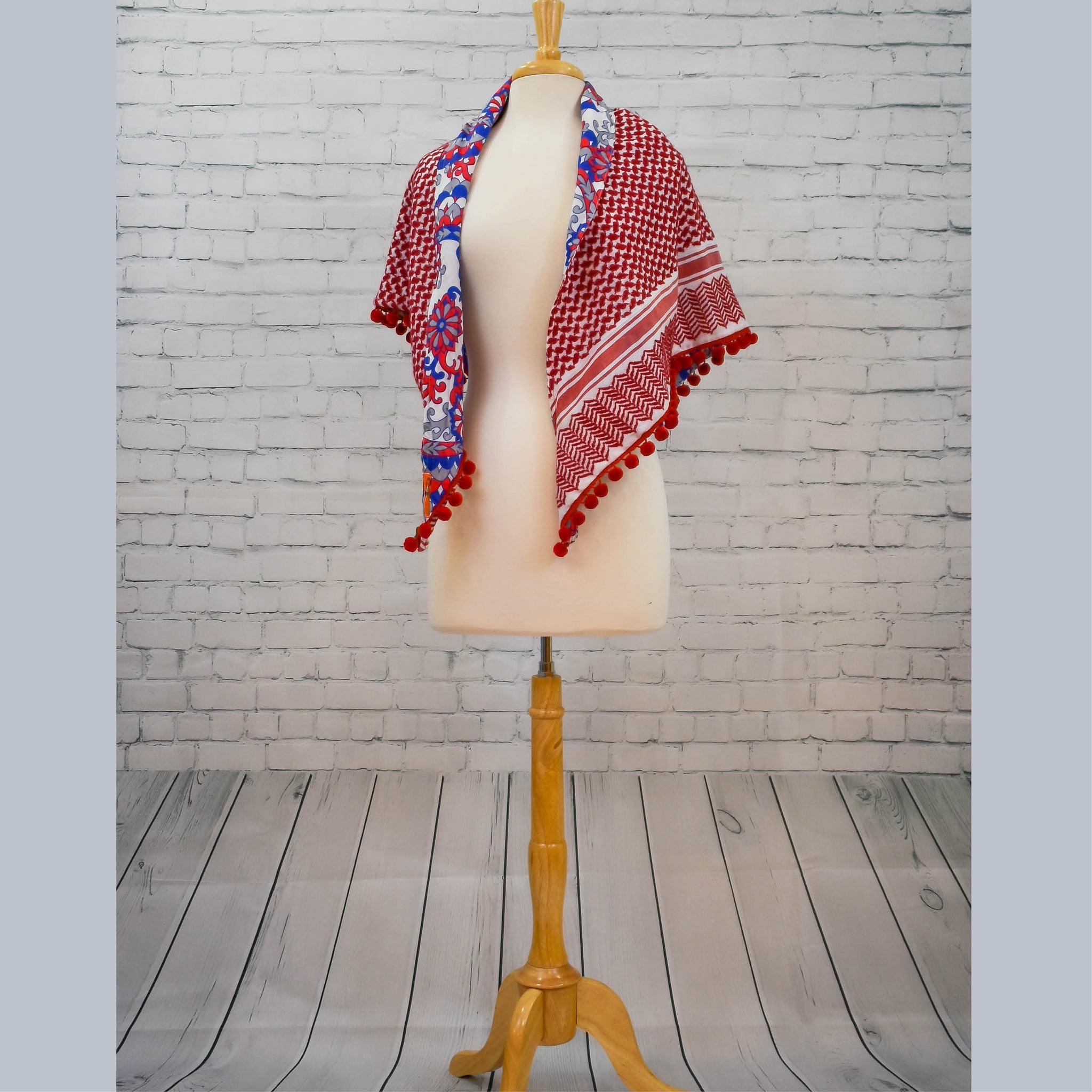 Red, white and Blue Shawl