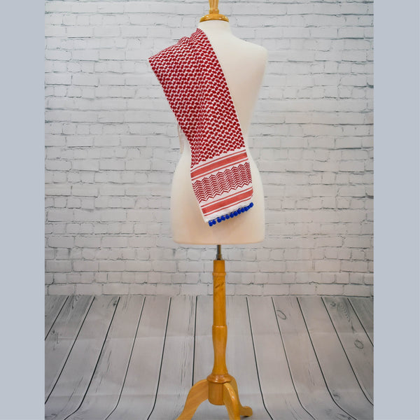 Blue, red, white reversable Scarf