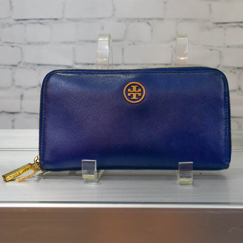 Tory Burch Cobalt Blue/Orange Wallet