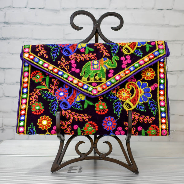 Elephant boho clutch