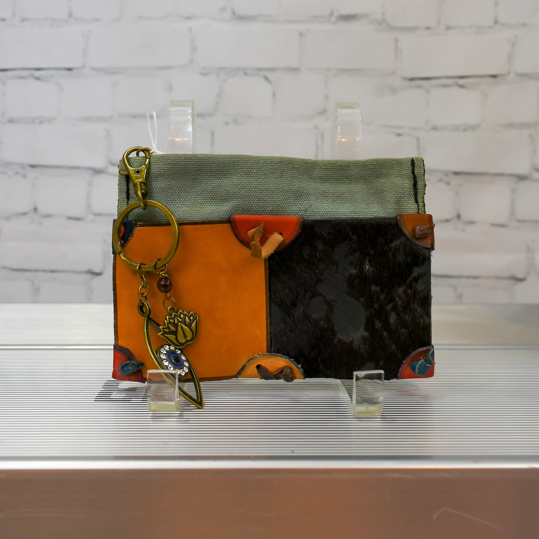 Orange/Multi-color Clutch